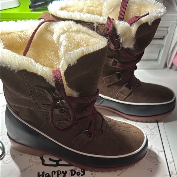 Women's Brown Winter Boots - Picture 2 of 7